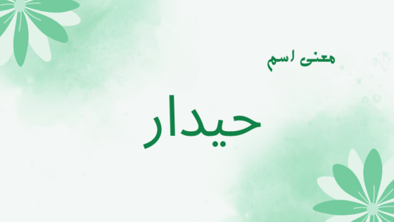 معنى اسم حيدار