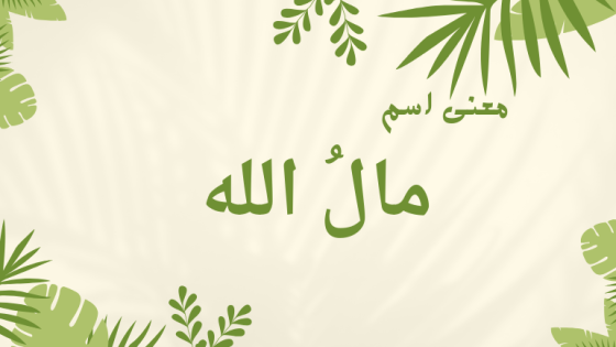 معنى اسم مال الله