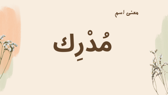 معنى اسم مدرك
